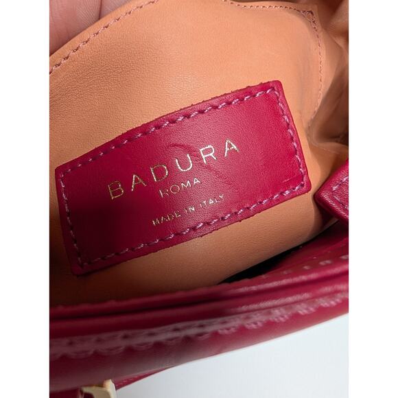 Aleksandra Badura Ladylike Mini Bag Calfskin Top-Handle Tote Bag Fuchsia - Picture 13 of 15